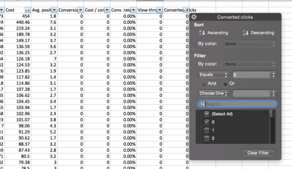Filtering-for-Zero-Conversions-in-Excel-and-totaling-associated-Cost-800x463