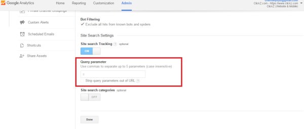 Google Analytics ClickZ-site-search-S
