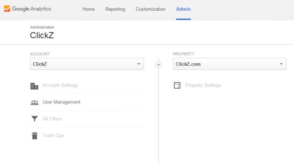 Google Analytics clickz-google-analytics-account