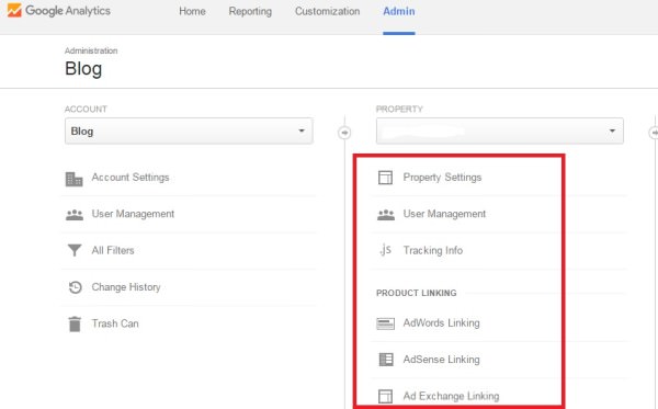 Google Analytics my-account