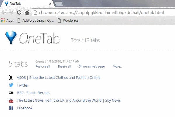 OneTab