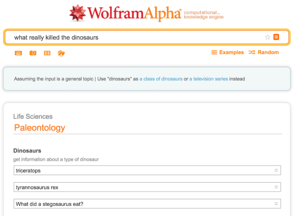 what-really-killed-the-dinosaurs-Wolfram-Alpha-поисковых-систем