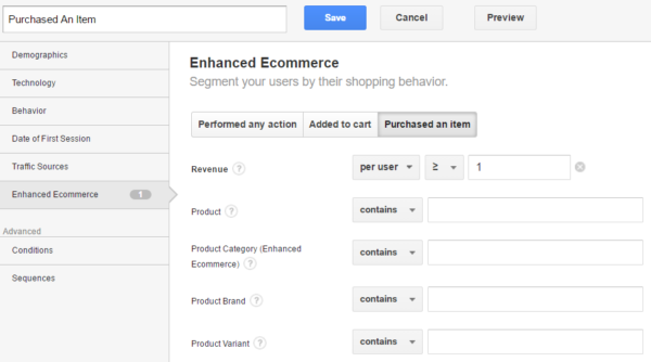 Custom-Segment-in-Google-Analytics-Item-Purchased